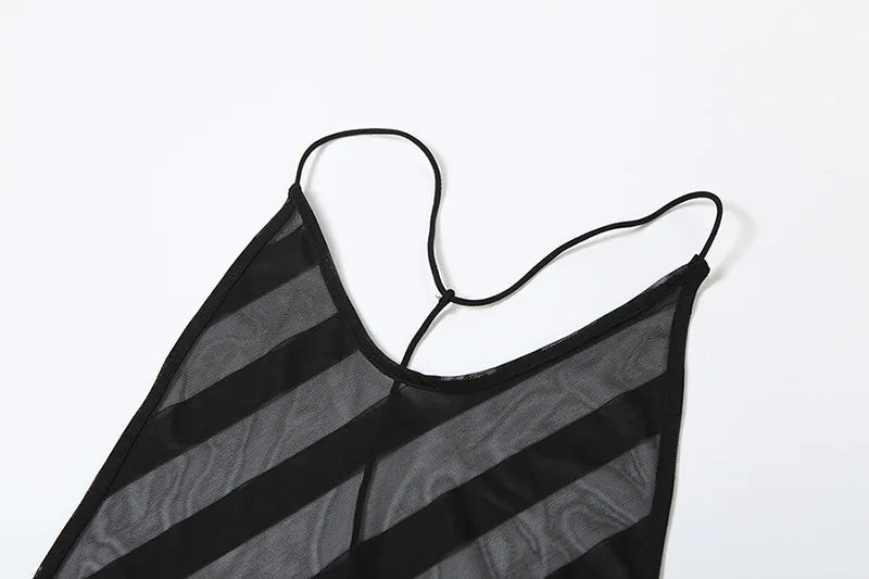 Sexy Style Party & Banquet 2026 New Arrival Women's Black Deep V-Neck Backless Sheer Fashion Sexy Strapless Dress