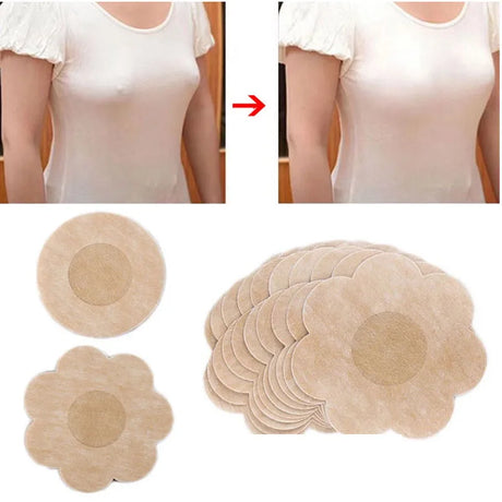 Women Safety Nipple Cover Stickers Sexy Breast Lift Tape Patch Intimates Female Self-Adhesive Invisible Bra Chest Nipple Padding