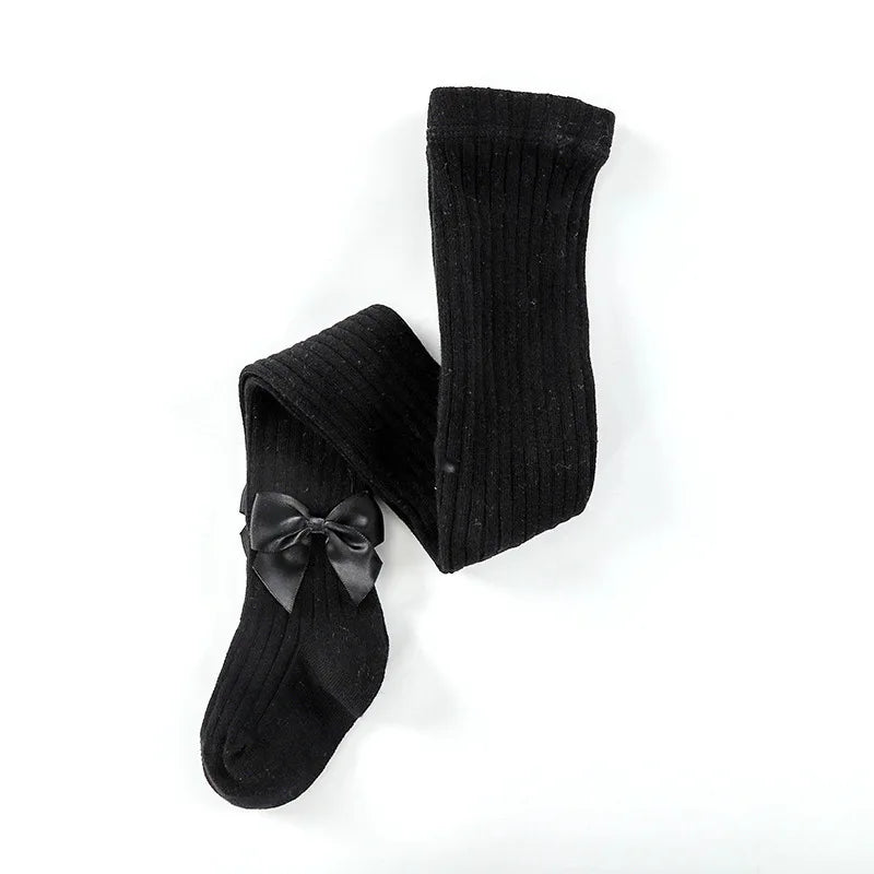 Baby Pantyhose Girls Tights Toddler Girl Winter Clothes Cute Girl Bow Pants Cotton Breathable Stockings Knit Kid Tights