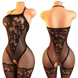 Babydolls Sexy Adult Open Crotch Body Stockings Female Black Women Fishnet Lingerie Underwear Transparent Bodysuit Costumes