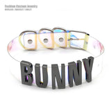 Punk Customized Black Letters BUNNY HOTWIFE Choker Collars DIY Personalized Custom Name Necklace Sexy Cosplay Party Jewelry