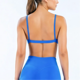 HISTELLO Impact Scoop Neck Bra Seamless Women Sports GYM Underwear Sexy Backless Yoga Clothing Naked Feeling Workout Fitness Bra