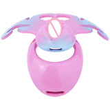 LICKER ABS Simulated Labia Cross-dresser Chastity Cage With loyalty Belt Wear Abstinence BDSM Penis Bondage Toys For Sissy Men