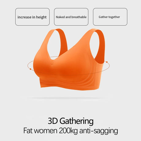 Multi-Color Solid Pattern Jelly Latex Girls' Bra Plus Size Adjustable Removable Steel Ring Everyday Spandex Marks Made