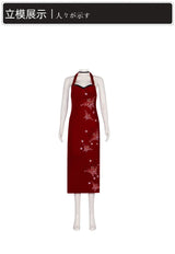 Ada Wong Cosplay Dress Uniform Halloween Christmas Costume Women Red Lace Cheongsam Lingerie Suit Movie Secret Service Outfits