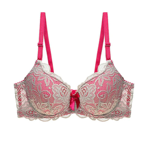 Sexy Lace Push Up Bra for Women - Underwire Demi Cup Lingerie - Comfortable Wireless T-Shirt Bras Ultra Thin Breathable Support