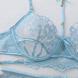 Women's Fashion Gemstone Pendant Decoration Heavy Craftsmanship Flower Embroidery Midnight Temptation Body Shaping Underwear Spl