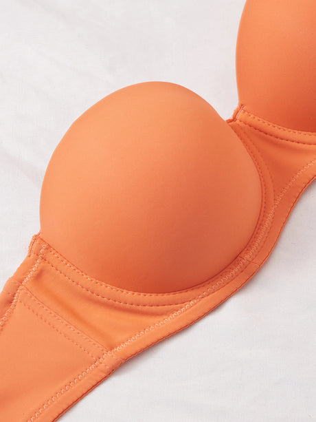 5Pcs Detachable Strap Bandeau Bras Solid Strapless Push up Bra for Women Daily Invisible Lingerie