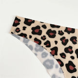 FINETOO 4Pcs Ultra Soft Underwear For Women Sexy Graphic Print Seamless Thongs Female Stretch Leopard G Strings Comfort Lingerie