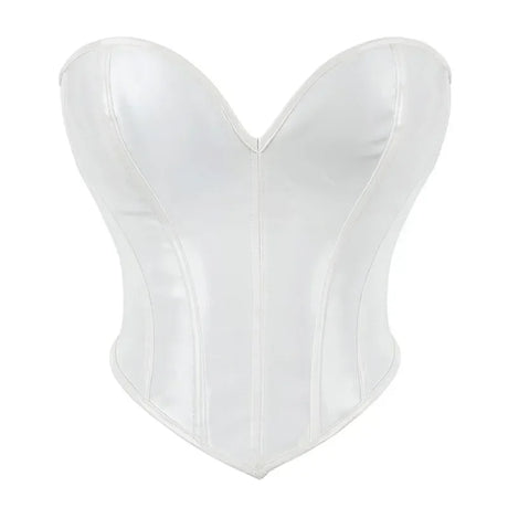 Black Shiny PVC Bustier Faux Leather Corset Crop Top Body Shaper Women Sexy Corselet Vest Plus Size