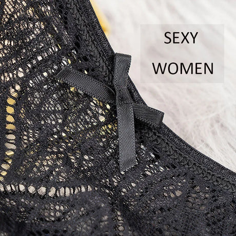 Lace Sexy G-String Thong Transparent Women Panties Low Waist Thongs Hollow Out Female Briefs Soft Intimate Lady Underwear