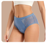 Moonful Women's Menstrual Panties High Waist Leak Proof 4 Layer Breathable Lace Period Underwear Girls Absorbent Brief
