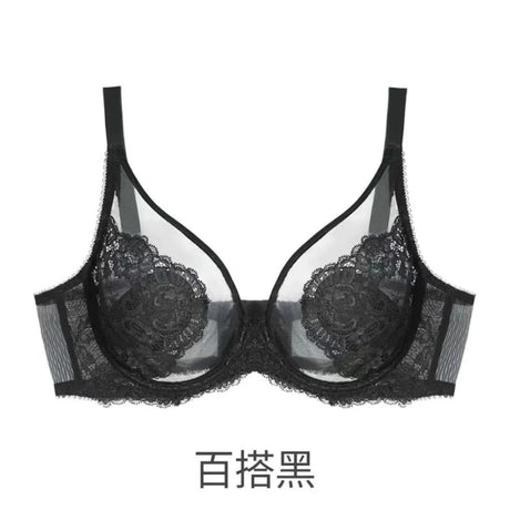 Pink Underwear for Women, Thin, Large Breasts, Small Breasts, Gathered Full Cups, Anti-drooping, Ultra-thin Bra. Bra Set