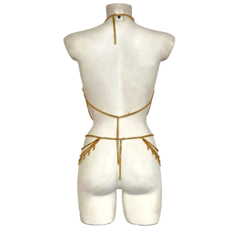 Handmade Body Chain Set Belly Dance Costume Waist Chain Body Jewelry Show Dance Festival Rave outfit Accessories