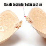 FINETOO 1-15PCS Women Invisible Nubra Breast Patch Tow-Color Hypoallergenic Mango Cup bra Silicone Non-Falling Off Thin