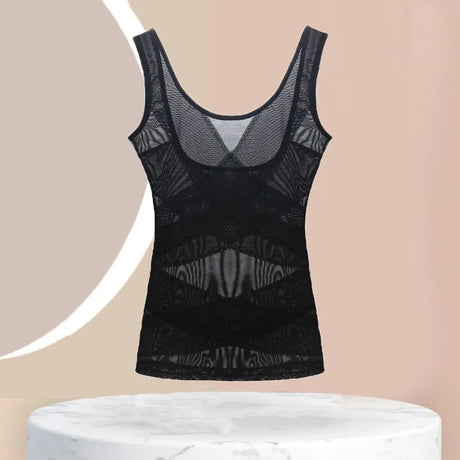 Mesh Thin Slimming Bodysuit Shaper Abdomen Tummy Control Postpartum Vest Lingerie Seamless Body Shaping Underwear Yoga