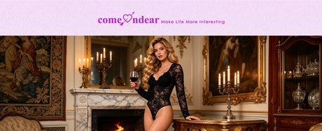 Women Sexy Lace Long Sleeve Bodysuit Underwire Square V Neck Open Crotch Clubwear Top Plus Size Snap Closure Teddy Lingerie