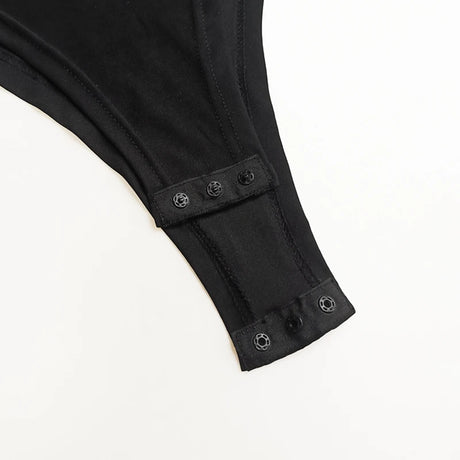 Long Sleeve Bodysuits Spring 2025 Square-Cut Collar Solid Bodycon Elastic Romper Sexy Y2k Women Clothing Fashion Club Party 2520