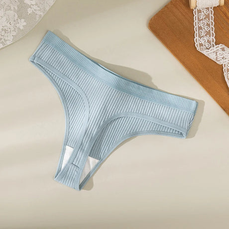 BZEL 8PCS/Set Women's Panties Cotton Thongs Female Simple Breathable Underwear Sexy Lingerie Comfortable Striped Woman G-Strings