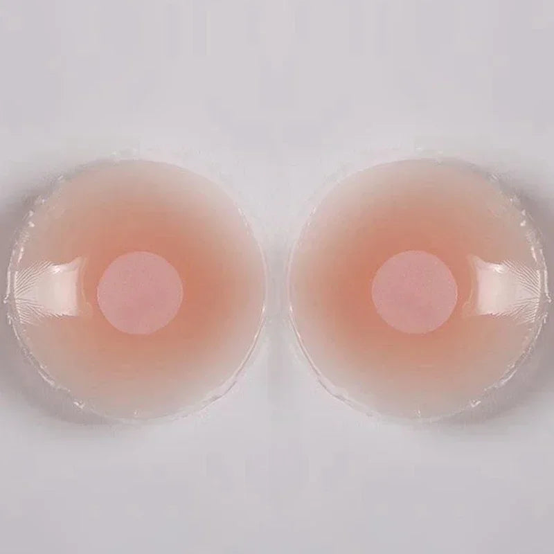 2pcs New Women Invisible Nipple Cover Stickers Self-adhesive Chest Breast Petals Silicone Lift Up Paddings Reusable Patch Bra