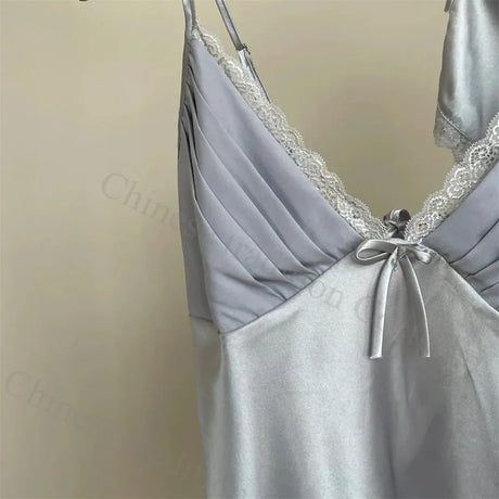 2025 Summer New Cami Top&shorts Sexy Lace Trim Pajamas Nightwear Lady's Lingerie Attractive Pijamas Backless Home Clothes
