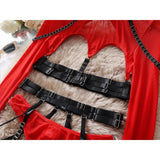 Tornova Sexy Lingerie Set for Women Strap Sexy Lingerie Mesh Splicing Hollow Sexy Lingerie 5-piece Set Halter Underwear Set New