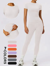 Women's Yoga Set, High-Quality Body-Fitting Quick-Dry Fitness Wear, Sport Yoga Two-Piece Set
