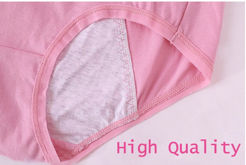 6XL 115kg Plus Size Fat Women Physiological Underwear Menstrual Leak Proof Pure Cotton High Waist Sanitary Lingerie Panties