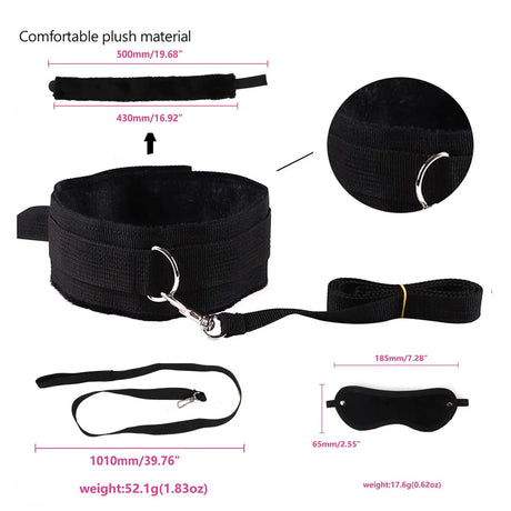 10Pcs Restraints Set Leather BDSM Kit Body Harness Cuffs Bondage Straps  Handcuffs Games Adult Sex Toys for Couple