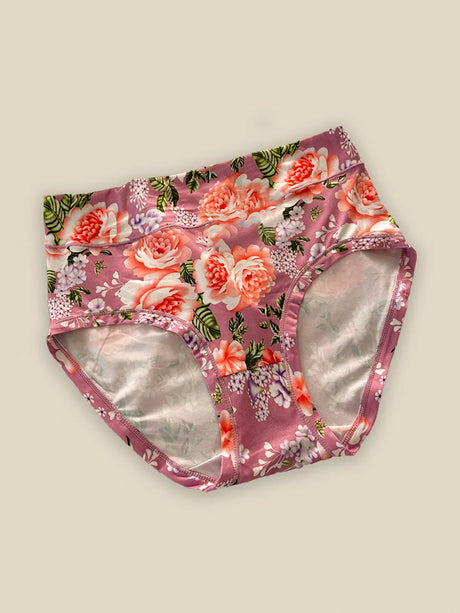 5PCS women's panties large plus size high waist seamless fashionableprinted soft and comfortable triangle pants