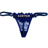 Sexy Customized Name Lace Thong Panties for Women Adjustable Underwear Detachable DIY Letter Personality Valentine's Day Gift