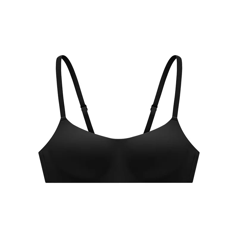 Women Seamless One Piece Push Up Bra Wireless No Steel Ring Thin Strap Comfort Padded Invisible Daily Bra WC0086