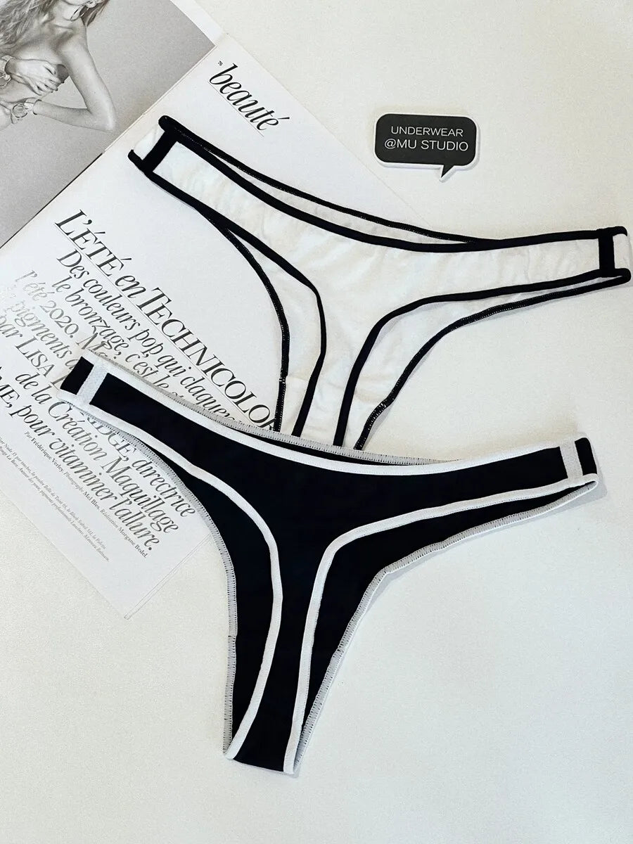 Cotton G String Girls Panties T-back Sexy Women Briefs Thong Underwear Low Waist Seamless Femlae Lingerie Size S-XL