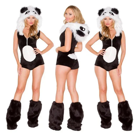 Halloween Costume Woman Furry Monster Fox Cat Cosplay Clothes Nightclub Party Dress up Rave Outfit Stage Wear 2025