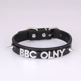 Lovely Personalized Letters  Choker Women Leather Collar Punk Chocker Custom Name Bling Crystal Jewelry Cosplay Necklace