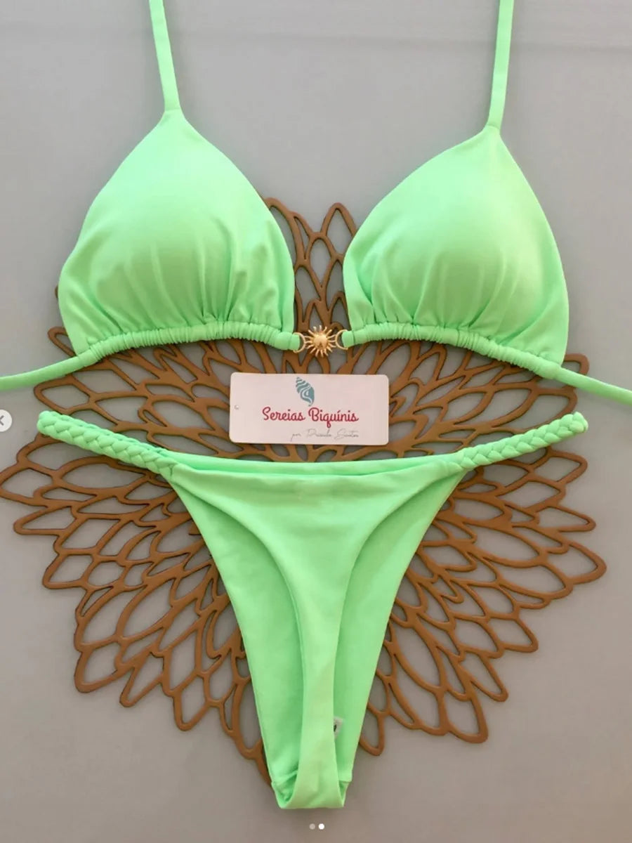 Micro Bikinis Women Swimsuit New Sexy Swimwear Halter Bikini Set Brazilian Biquini Female Thong Beachwear Party Wear