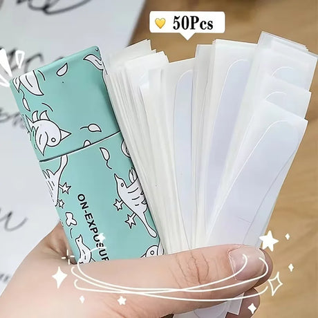 50pcs Double-Sided Underwear Clothing Tape Invisible Transparent Clothes Body Transparent Easy Tear Tape