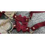 Women's Butterfly Embroidered Top Crystal Chain Sleeveless Cropped Top Camisole Backless Adjustable Sexy Beach Holiday Y2K Top