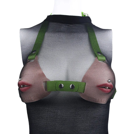 Female Fake Mouth Lip Ring Labia Wearing Silicone Lingeries Exotic Accessories Adjustable Underwear Couple Play Woman Adult Toys