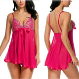 Women's Pajamas Dress Sexy Lingerie Embroidered Sequins Night Dress Women Transparent Suspender Nightgown Sleepwear for Sleeping