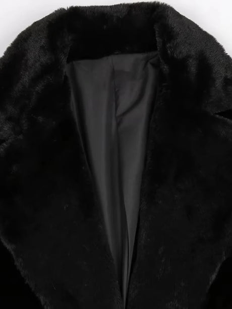 Mauroicardi Winter Long White Black Warm Thick Soft Flowy Fluffy Faux Fur Coat Women Sashes Loose Casual Furry Overcoat 2024