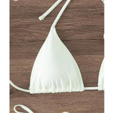 Sexy Flower Bandeau Swimwear Thong Bikini Women Lace-up Swimsuits Swimming Bathing Suit Brazilian Bikinis Set Mujer Biquini