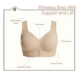Women's Posture Correction Bras Seamless Wireless Push Up Bralette with Cross Back Support Female Lingerie