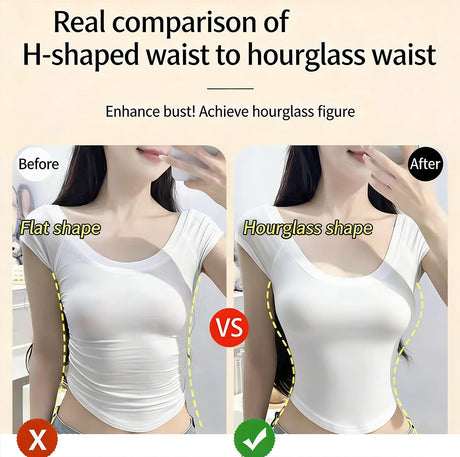 Ultra Push up Strapless Bra 10cm Extra Thick Padded Adhesive Breathable for Summer Skin Tone Invisible Sticky Bustier Beige