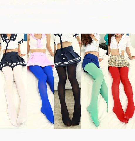 Spring Autumn 25 Candy Color Sexy Tights For Women Plus Size High Elasticity Pantyhose NO Transparent Beautiful legs Stockings