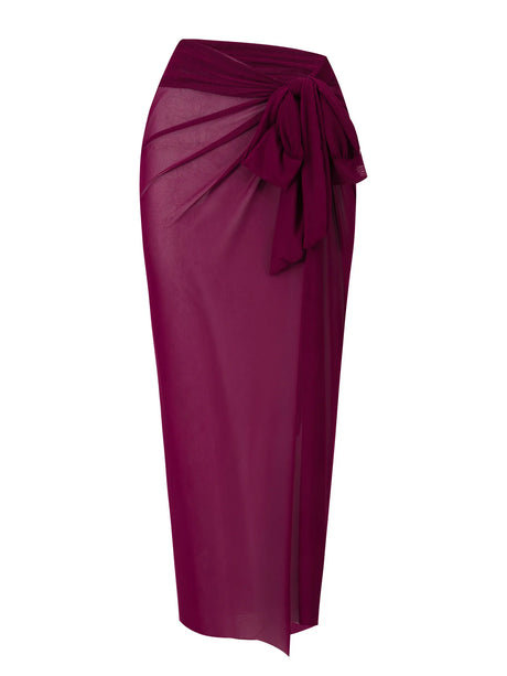 Vintage Purple Long Skirts Swimwear Sets Women One Shoulder Slim Holiday One Piece Swimsuit 2026 Beach Bathing Suit Monokini
