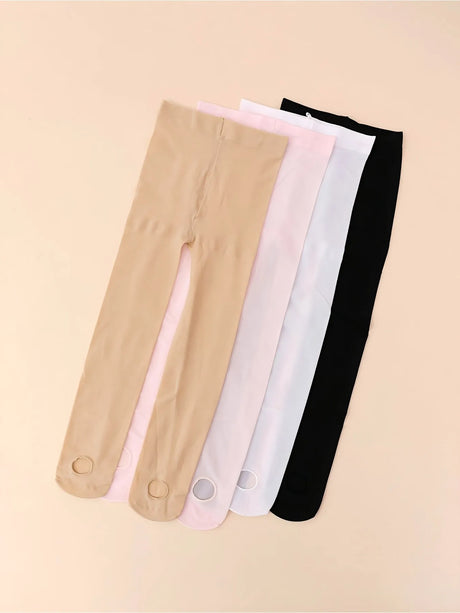 4PCS Girls Convertible Footed Dance Tights Nylon Spandex Ballet Leggings for Kids 2-14Y Girls Class Training Practice Wear