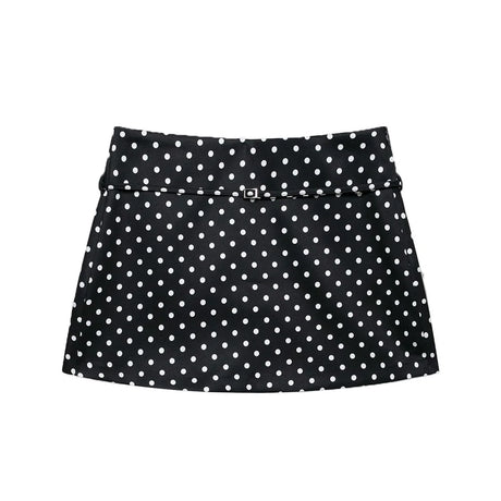 Women's Solid Color Skort with Belt Side Zipper Casual Shorts Skirts Fashionable And Stylish Women's Clothing