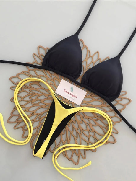 Micro Bikinis 2026 Push Up Women Swimsuit String Swimwear Brazilian Bikini Set Halter Biquini Floral Swimsuit Solid Beachwear