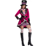 Magician Clown Cosplay Costume Alice Costume Circus Outfits Hatter Halloween Carnival Stage Performance Roleplay Clothes